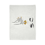 Serene Bombshell Chic Whispering Lips Blanket | Cozy Decorative Throw