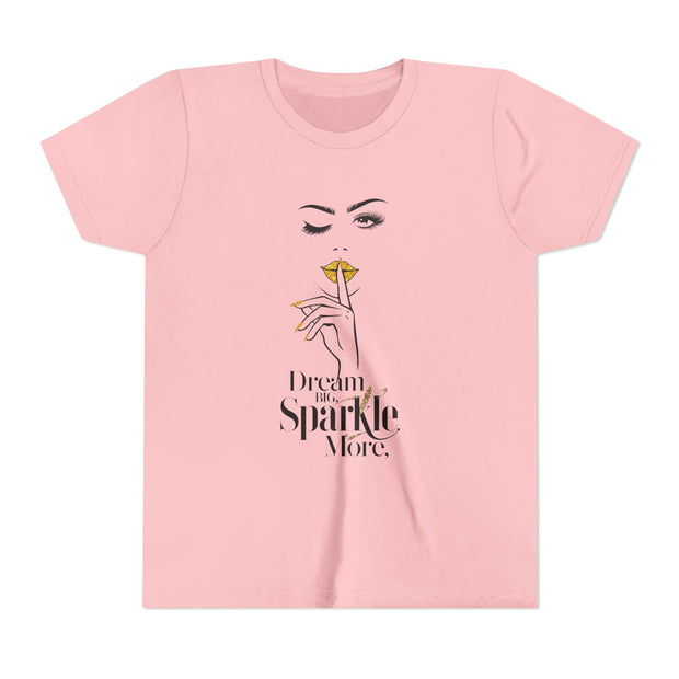 Dream Big, Sparkle More Youth Tee, Stylish Graphic Young Adult Shirt