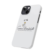 Serene Bombshell Slim Phone Cases with Stylish Illustration