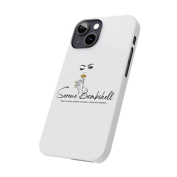 Serene Bombshell Slim Phone Cases with Stylish Illustration