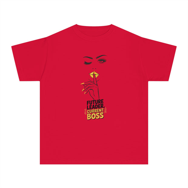 Stylish Youth Tee - Future Leader, Current Boss Graphic T-Shirt for Trendy Kids