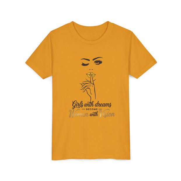 Girls with Dreams Youth Tee, Stylish Graphic Young Adult Shirt