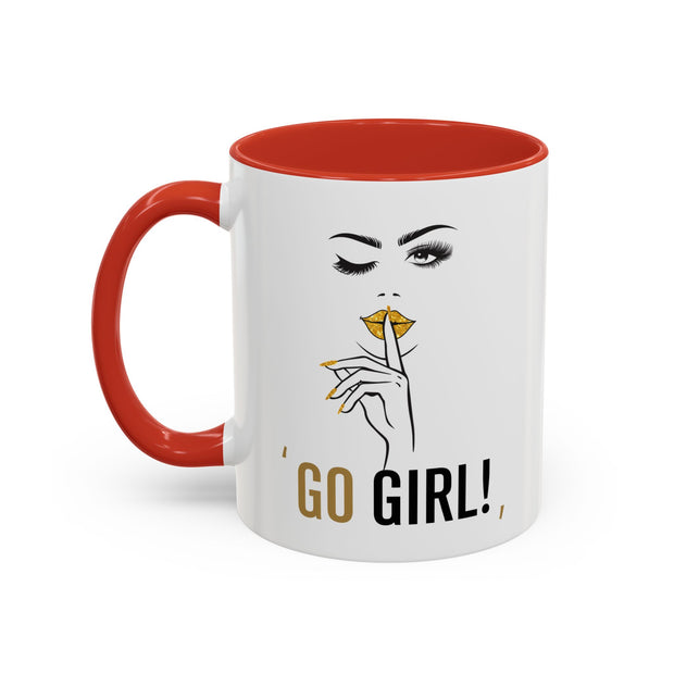 Serene Bombshell "Go Girl" Accent Coffee Mug (11, 15oz)