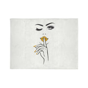 Serene Bombshell Chic Whispering Lips Blanket | Cozy Decorative Throw