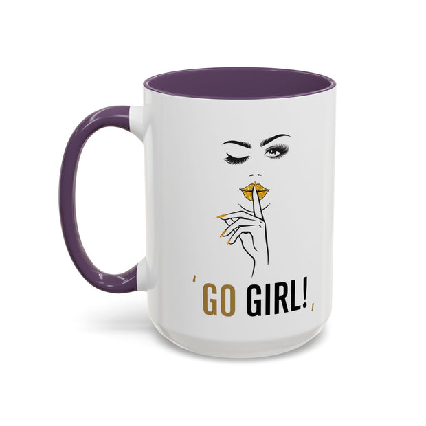 Serene Bombshell "Go Girl" Accent Coffee Mug (11, 15oz)