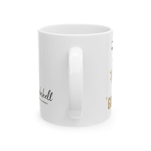 Serene BombShell "Go Girl" Ceramic Coffee Mug, Unique Gift for Coffee Lovers, Tea Drinkers
