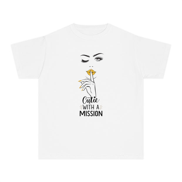 Cutie with a Mission Stylish Youth Tee - Graphic T-Shirt for Trendy Kids