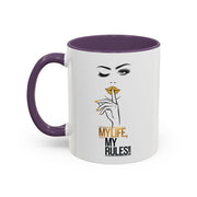 Serene Bombshell "My Life, My Rules" Accent Coffee Mug (11, 15oz)