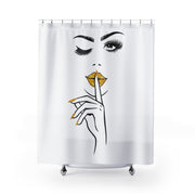 Serene Bombshell Glamorous Makeup Shower Curtain