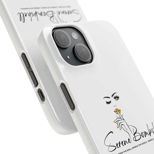 Serene Bombshell Phone Case, Chic Snap Case, Stylish Phone Cover