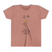 Serene Bombshell in The Making Youth Tee, Stylish Graphic Young Adult Shirt