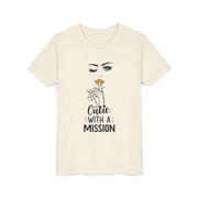 Cutie with a Mission Youth Tee, Stylish Graphic Young Adult Shirt