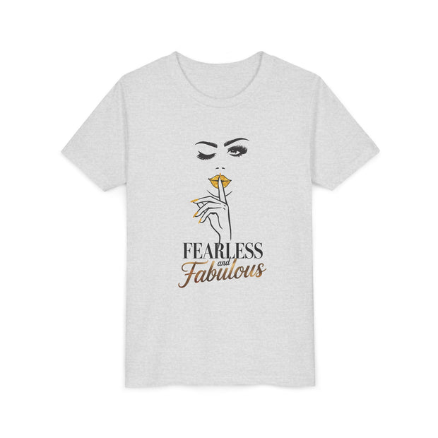 Fearless and Fabulous Youth Tee, Stylish Graphic Young Adult Shirt
