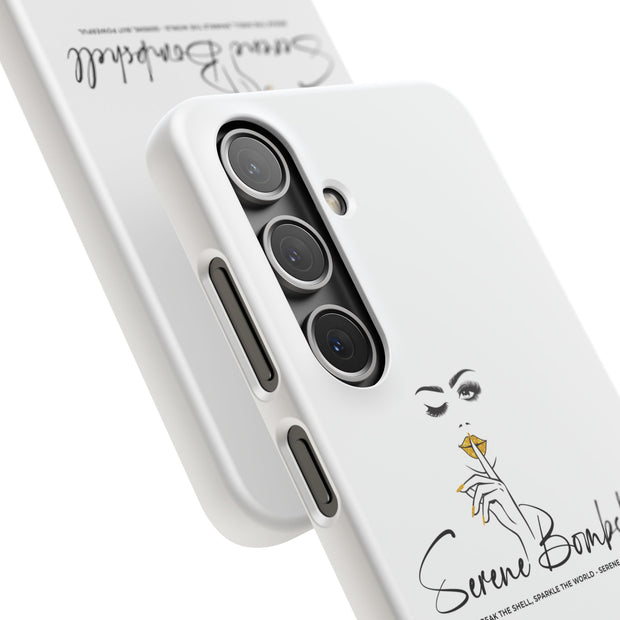 Serene Bombshell Phone Case, Chic Snap Case, Stylish Phone Cover