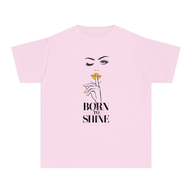 Born to Shine Stylish Youth Tee - Graphic T-Shirt for Trendy Kids