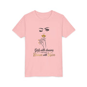 Girls with Dreams Youth Tee, Stylish Graphic Young Adult Shirt