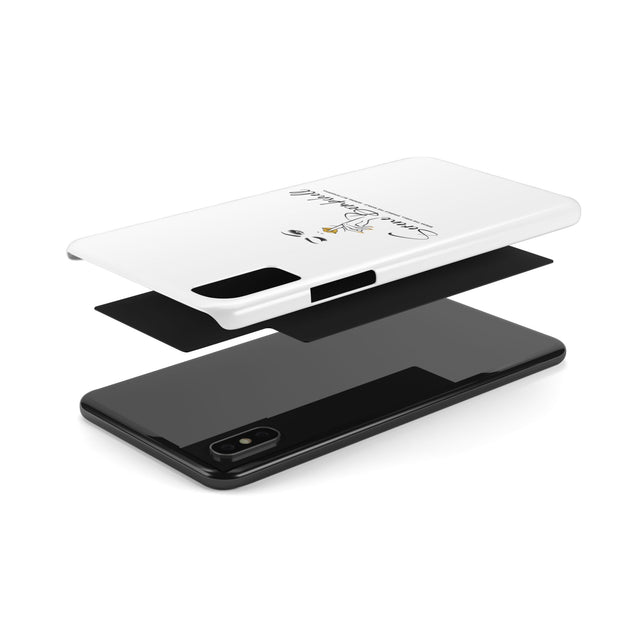 Serene Bombshell Slim Phone Cases with Stylish Illustration