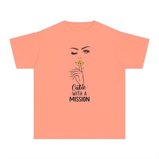 Cutie with a Mission Stylish Youth Tee - Graphic T-Shirt for Trendy Kids