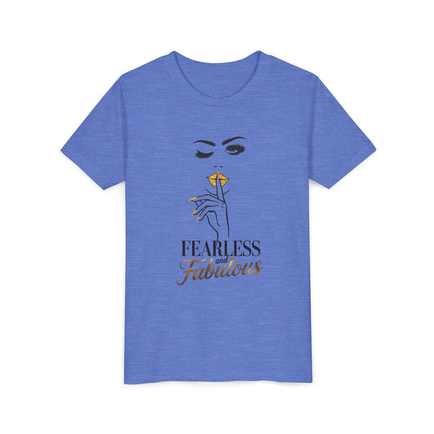 Fearless and Fabulous Youth Tee, Stylish Graphic Young Adult Shirt