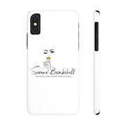 Serene Bombshell Slim Phone Cases with Stylish Illustration