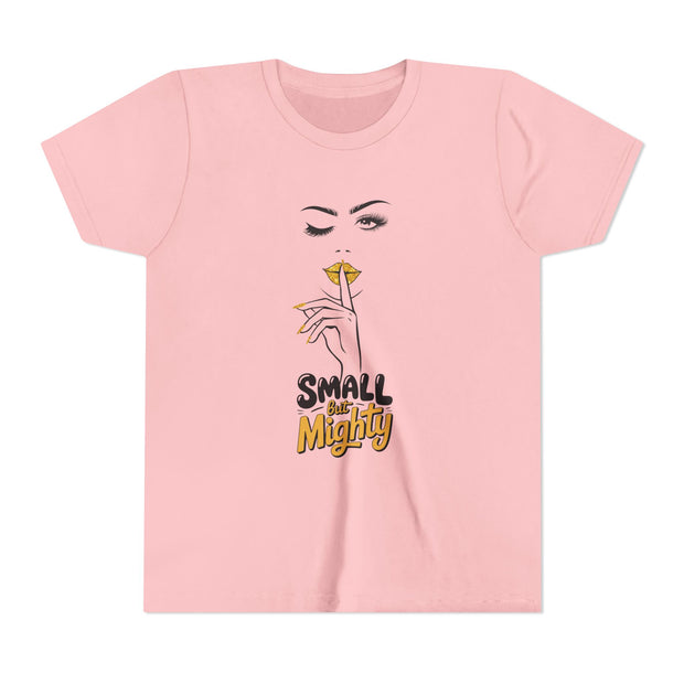 Small But Mighty Youth Tee, Stylish Graphic Young Adult Shirt