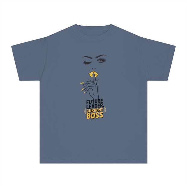 Stylish Youth Tee - Future Leader, Current Boss Graphic T-Shirt for Trendy Kids