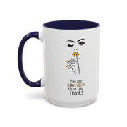 Serene Bombshell "You are Stronger Than you Think" Accent Coffee Mug (11, 15oz)