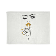 Serene Bombshell Chic Whispering Lips Blanket | Cozy Decorative Throw