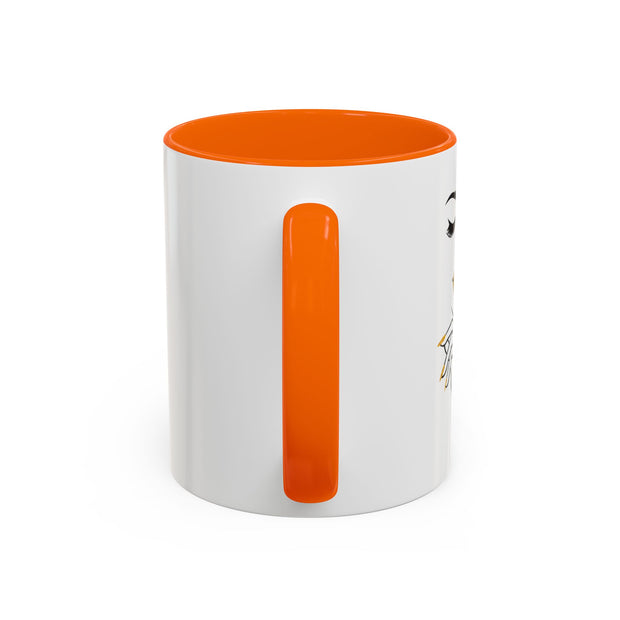 Serene Bombshell Stylish Black-Handled Coffee Mug - Perfect for Morning Brew