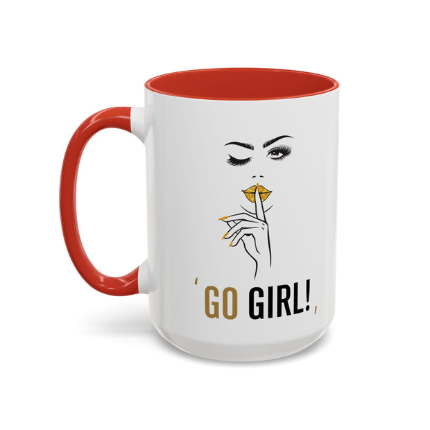 Serene Bombshell "Go Girl" Accent Coffee Mug (11, 15oz)