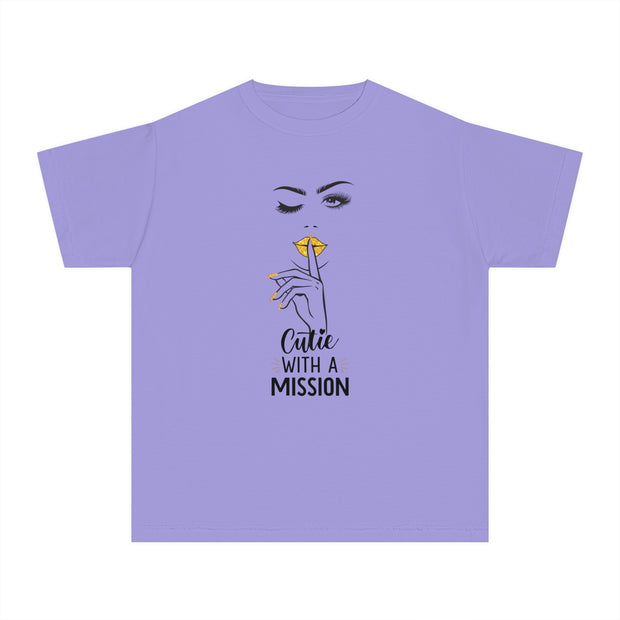 Cutie with a Mission Stylish Youth Tee - Graphic T-Shirt for Trendy Kids