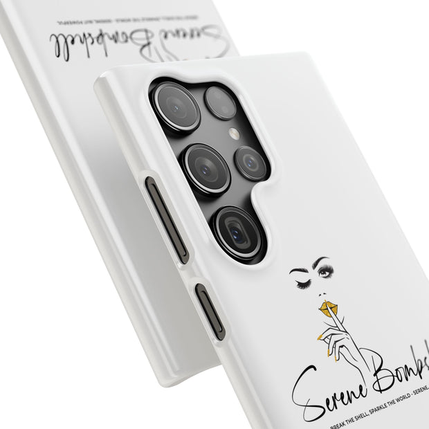Serene Bombshell Phone Case, Chic Snap Case, Stylish Phone Cover
