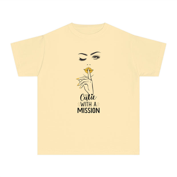 Cutie with a Mission Stylish Youth Tee - Graphic T-Shirt for Trendy Kids