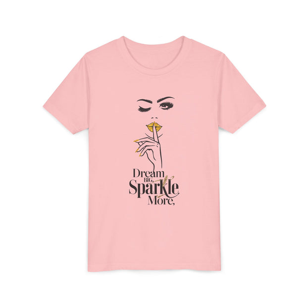 Dream Big, Sparkle More Youth Tee, Stylish Graphic Young Adult Shirt