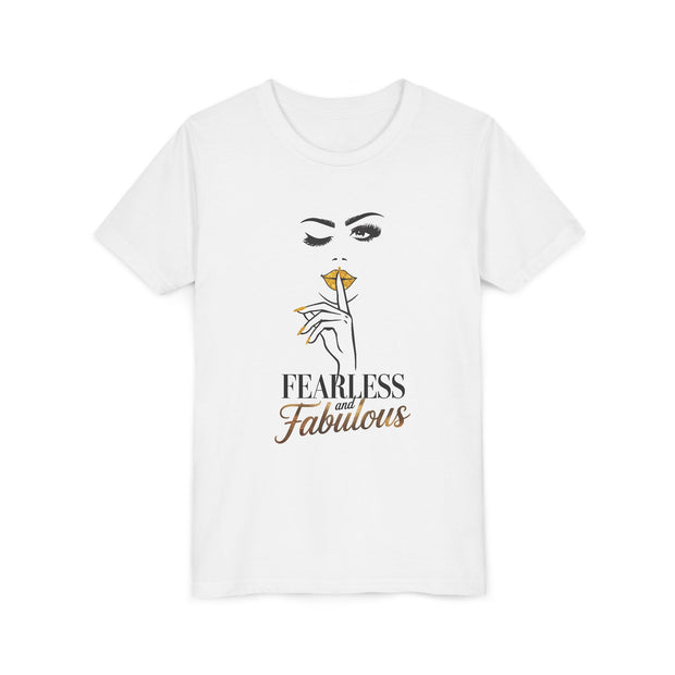 Fearless and Fabulous Youth Tee, Stylish Graphic Young Adult Shirt