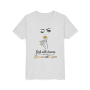 Girls with Dreams Youth Tee, Stylish Graphic Young Adult Shirt