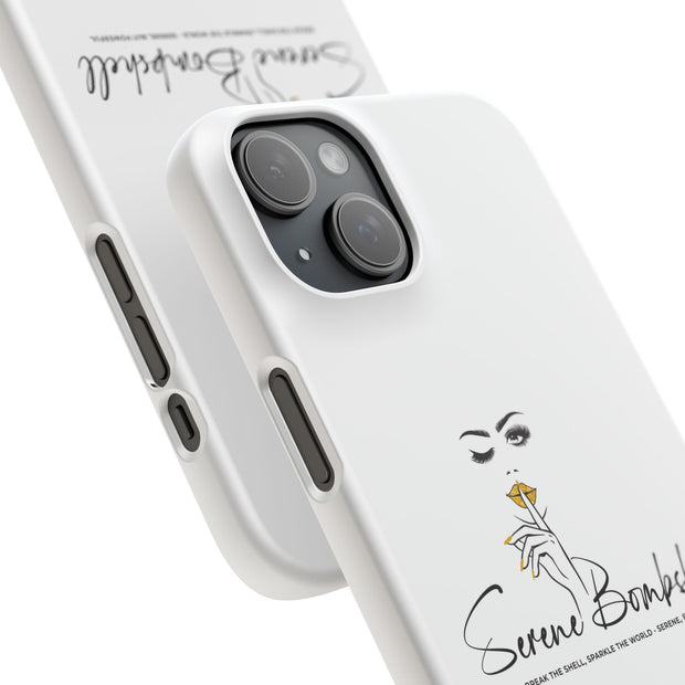 Serene Bombshell Phone Case, Chic Snap Case, Stylish Phone Cover