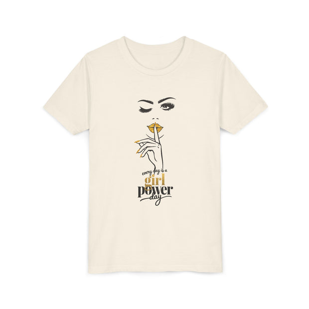 Every Day is a Girl Power Day Youth Tee, Stylish Graphic Young Adult Shirt