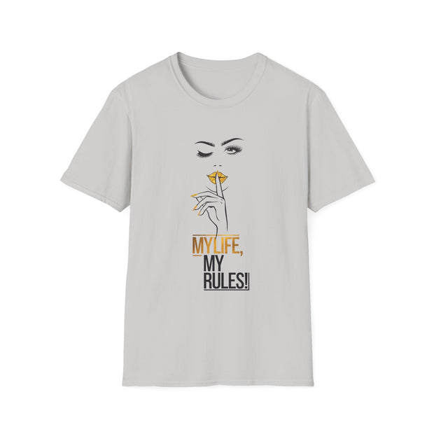 Serene Bombshell Chic Statement T-Shirt - My Life, My Rules! Graphic Tee