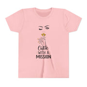Cutie with a Mission Youth Tee, Stylish Graphic Young Adult Shirt