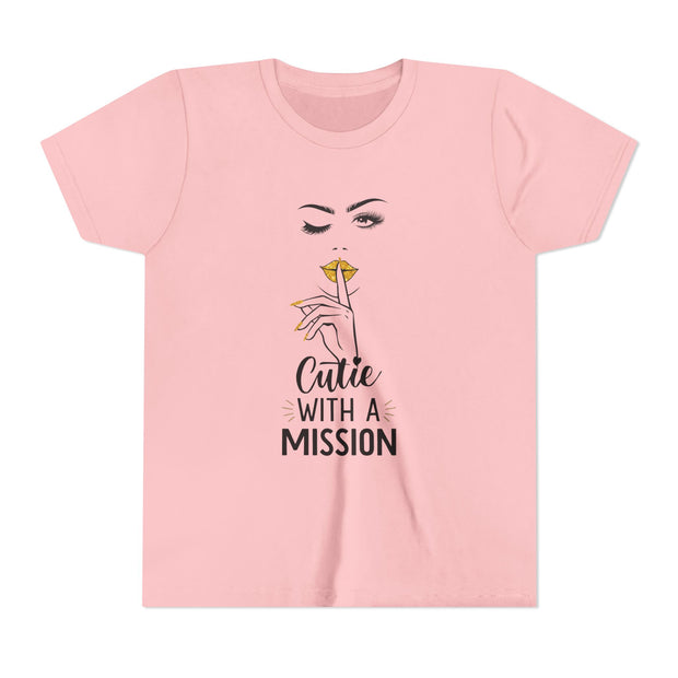 Cutie with a Mission Youth Tee, Stylish Graphic Young Adult Shirt