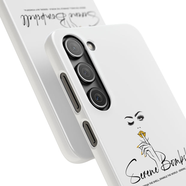Serene Bombshell Phone Case, Chic Snap Case, Stylish Phone Cover