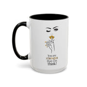 Serene Bombshell "You are Stronger Than you Think" Accent Coffee Mug (11, 15oz)