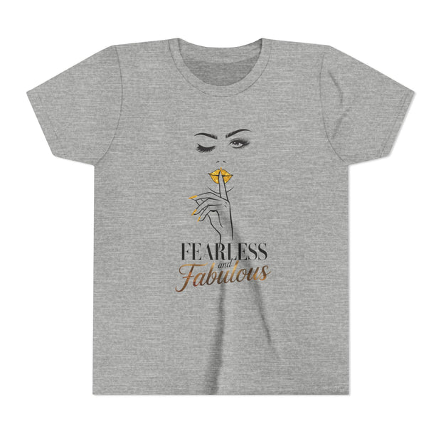 Fearless and Fabulous Youth Tee, Stylish Graphic Young Adult Shirt