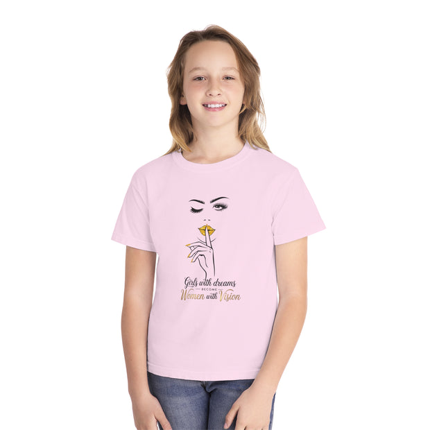 Stylish Youth Tee - Girls with Dreams Graphic T-Shirt for Trendy Kids