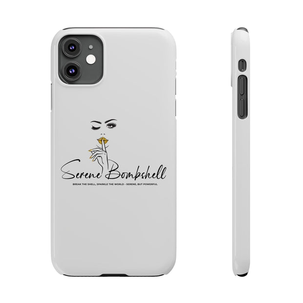 Serene Bombshell Slim Phone Cases with Stylish Illustration