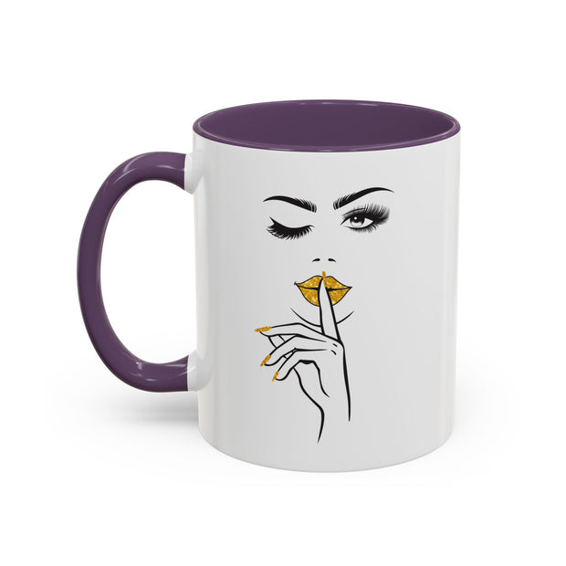 Serene Bombshell Stylish Black-Handled Coffee Mug - Perfect for Morning Brew