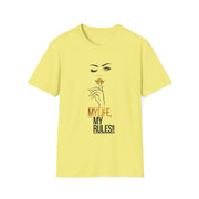 Serene Bombshell Chic Statement T-Shirt - My Life, My Rules! Graphic Tee