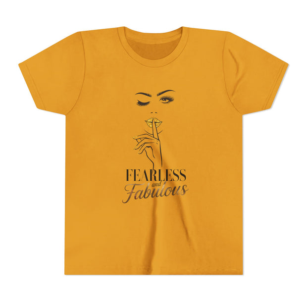 Fearless and Fabulous Youth Tee, Stylish Graphic Young Adult Shirt