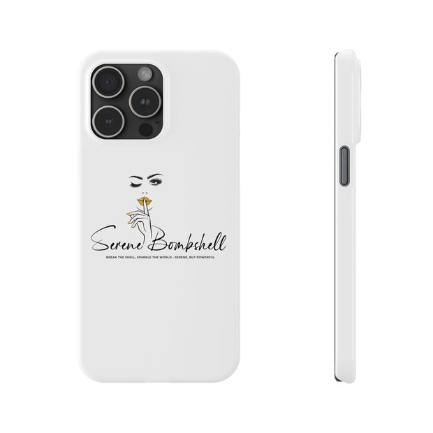 Serene Bombshell Slim Phone Cases with Stylish Illustration